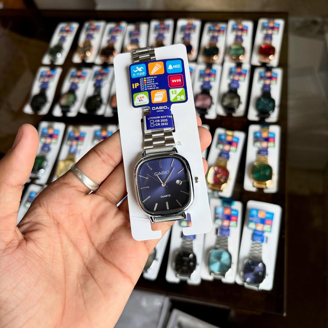 CASIO ANALOG SILVER-BLUE