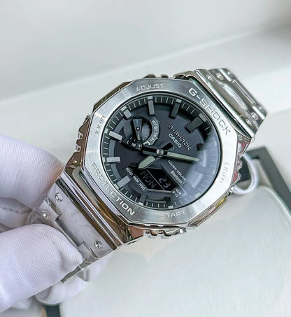 2100- Full Metal - Silver Black